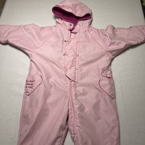 Weatherproof 18 Months Pink Outfit With Hood And Pockets Warm And Cozy!